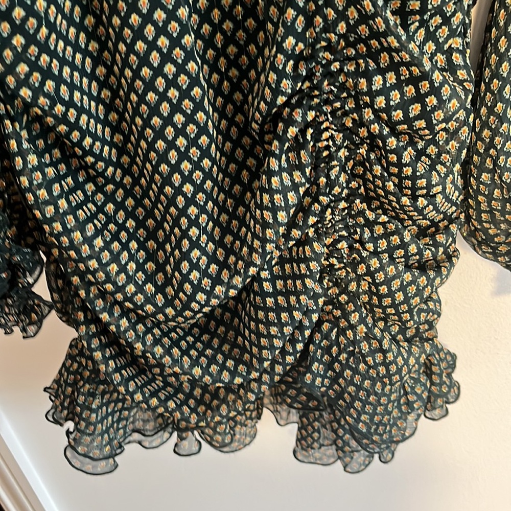 Draped dress with metallic thread - Picture 4 of 4